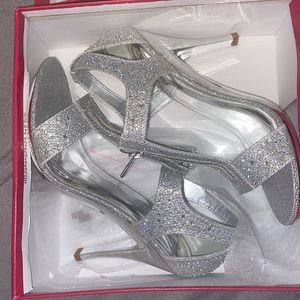 Brand New Silver Slipper Heels